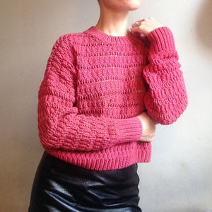 Free People Cropped Knit Open weave copper sweater